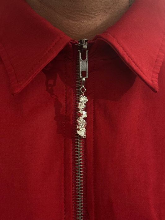 ORGANIC SILVER zip charm